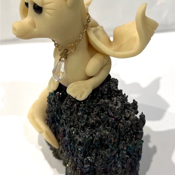 Set of 2 Polymer Clay Dragons, handmade collectible figurines - Picture 3 of 11